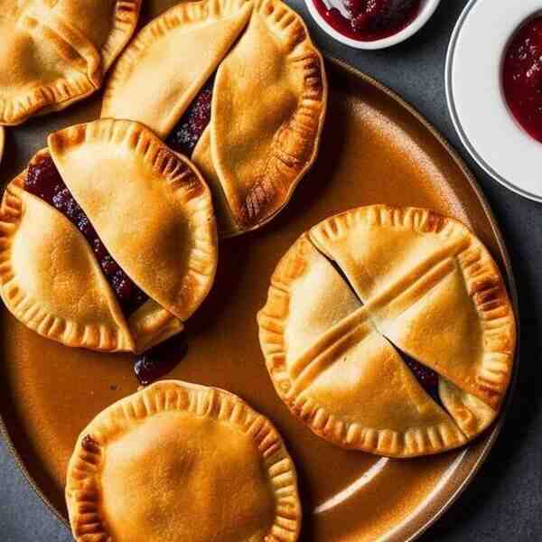 Постные жареные пирожки с джемом